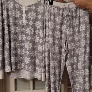 Grey and White snowflake PJ set